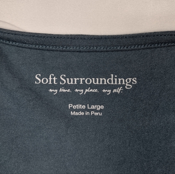 SOFT SURROUNDINGS Teal Beckett Cutout Keyhole Tunic Top SIZE PL - Picture 8 of 9